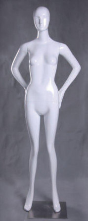 Manacanh Nữ 018 - Nhựa trắng - Đứng chống 2 tay ngang mông